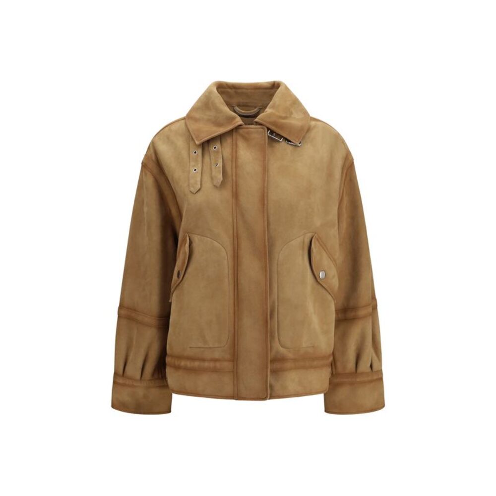 Ermanno Scervino Women Heritage Detail Suede Aviator Bomber Jacket